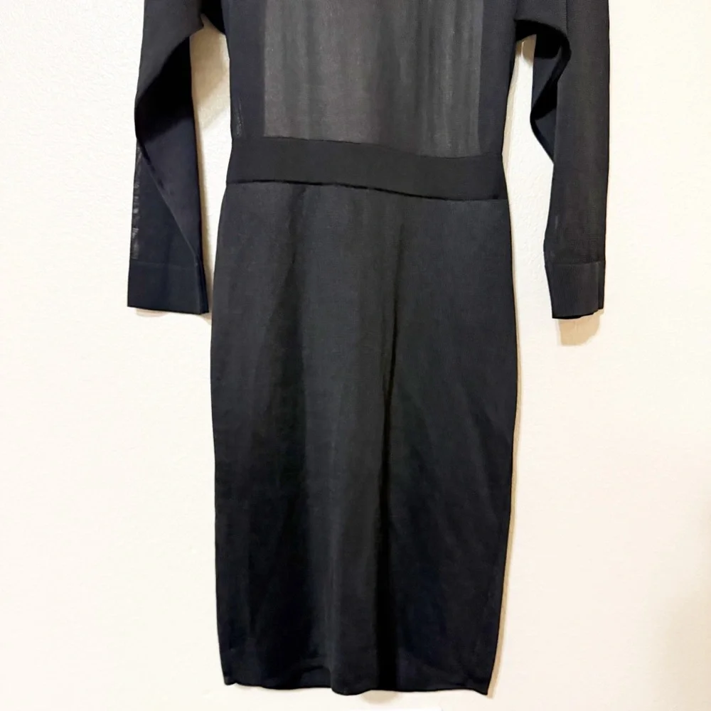 Saint Laurent Open-Back Knit Dress Boat Neck Pencil Skirt size large - Picture 14 of 16